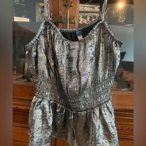 Old Navy Shimmering Silver Blouse
